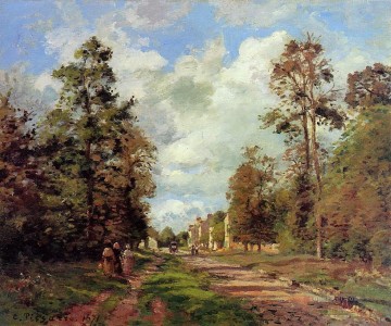 Camille Pissarro Painting - El camino a Louveciennes en las afueras del bosque 1871 Camille Pissarro
